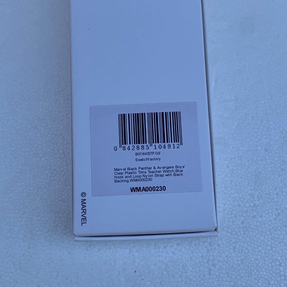 Marvel Black Panther Avengers Boys' Clear Plastic Time Teacher Watch - Picture 7 of 7